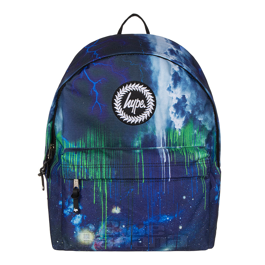 Zaino Hype MIMETICO BLU - Unisex Per Bambini, Medio, In Poliestere Con Zip
