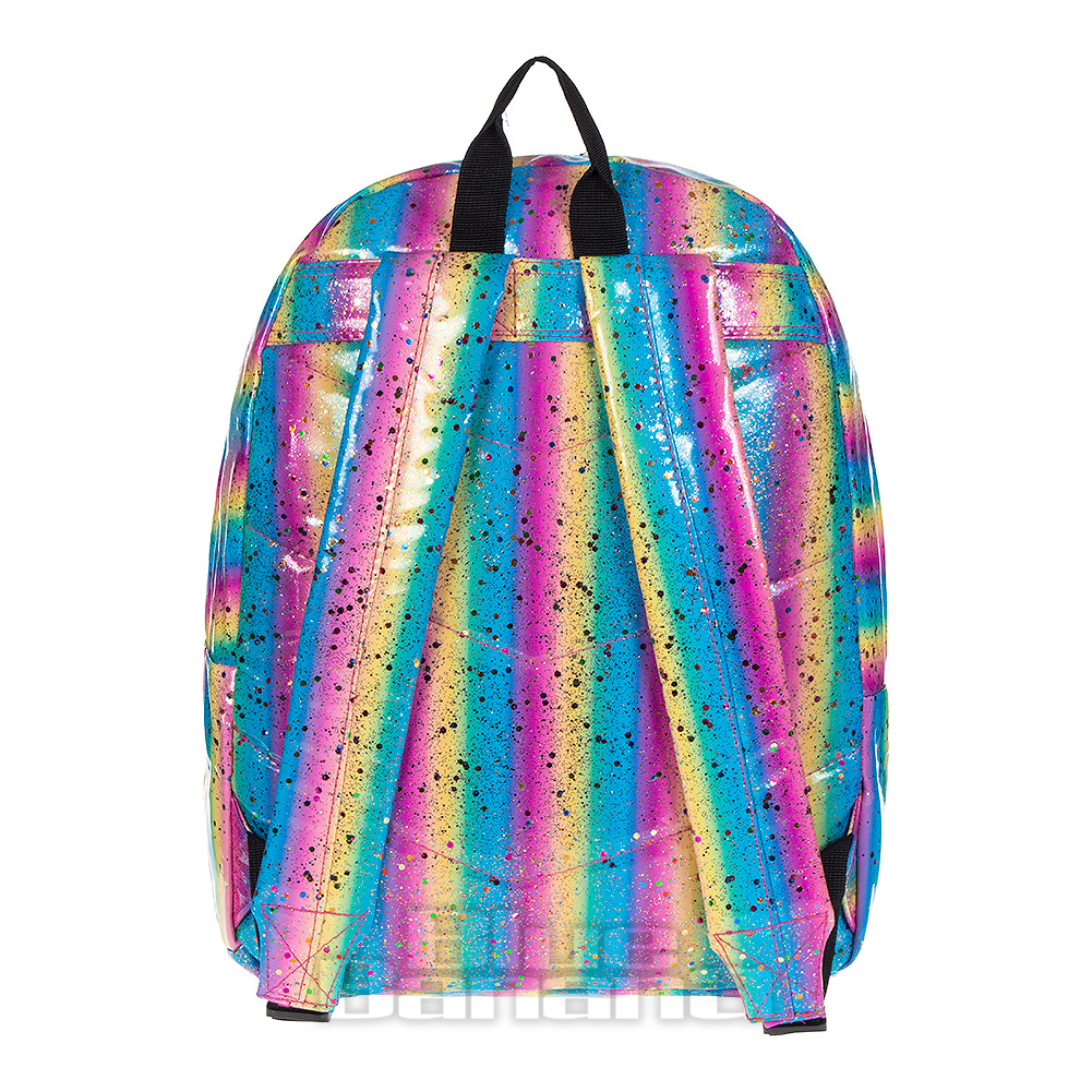 Hype Multicoloured Rainbow Gloss Backpack School Rucksack UK