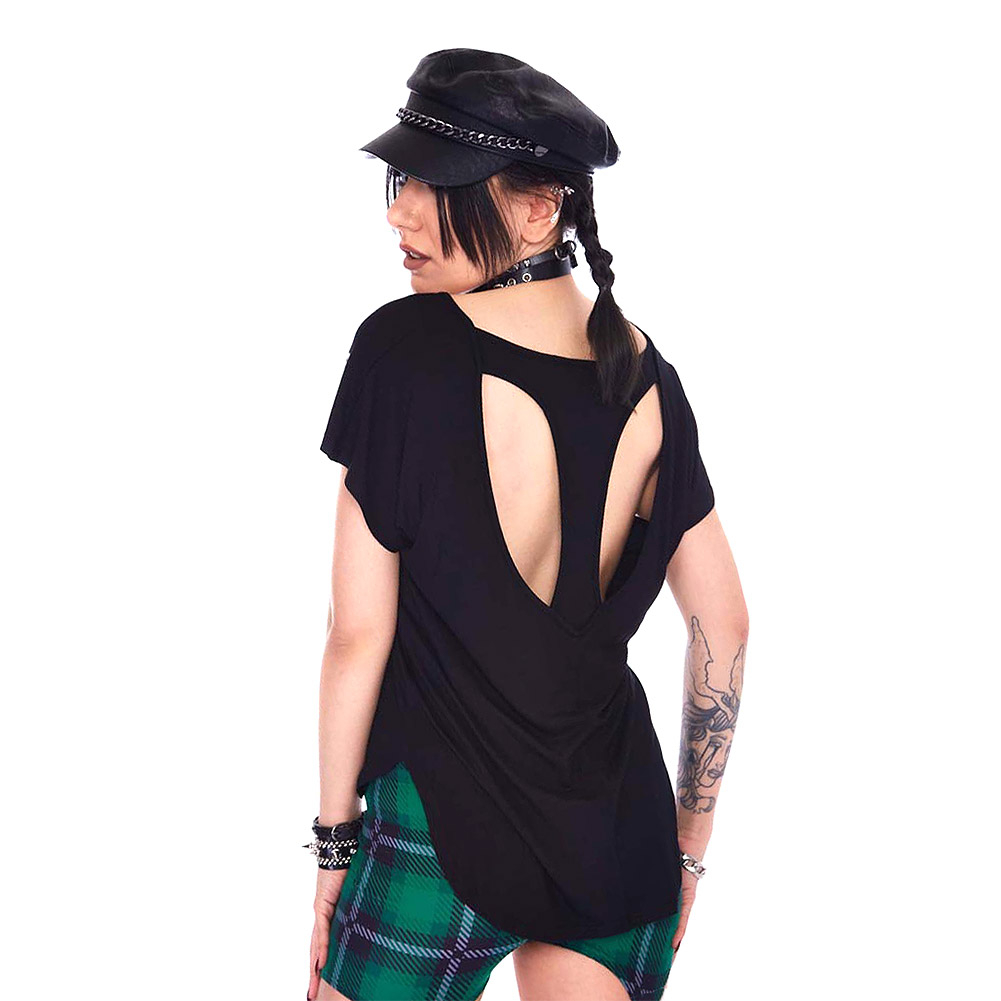 Jawbreaker Never Trust Snake Oversized Top | Gothic Alt Tops