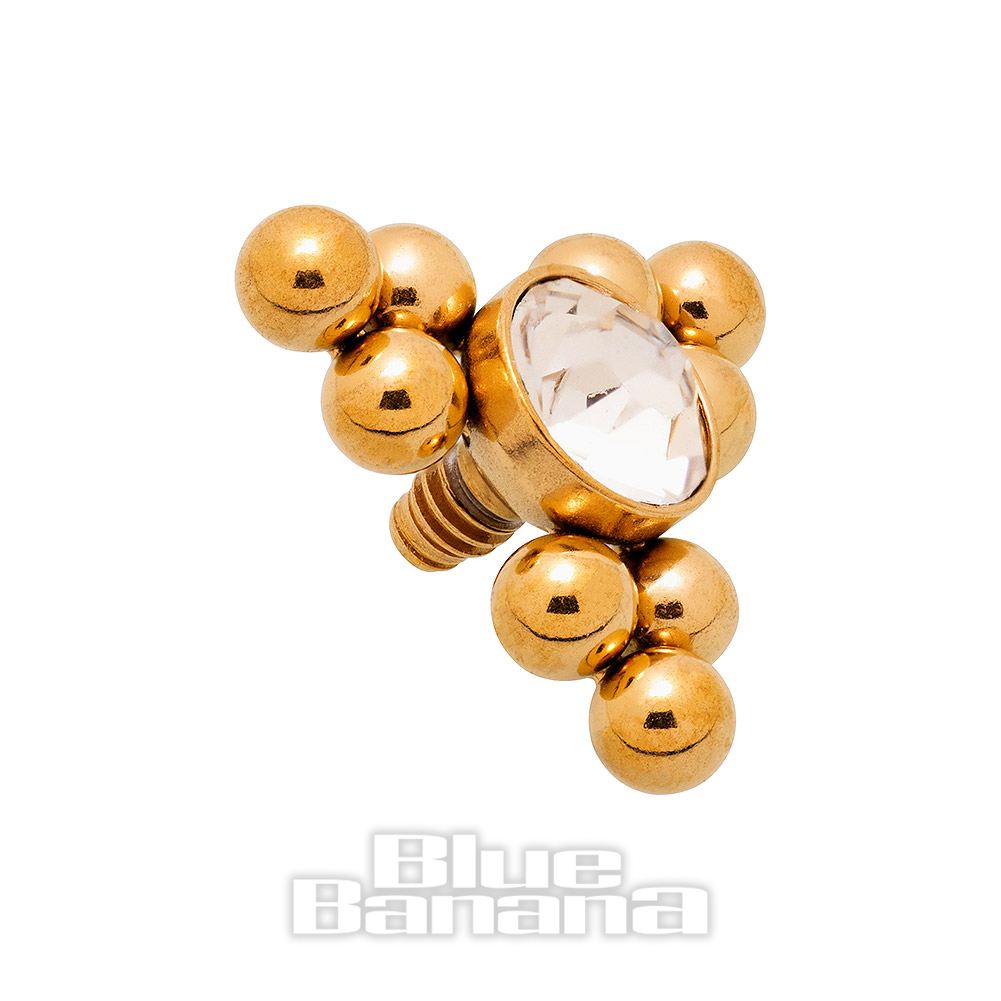 Surgical Steel Triangle Gold Dermal Top Microdermal Piercing Jewellery