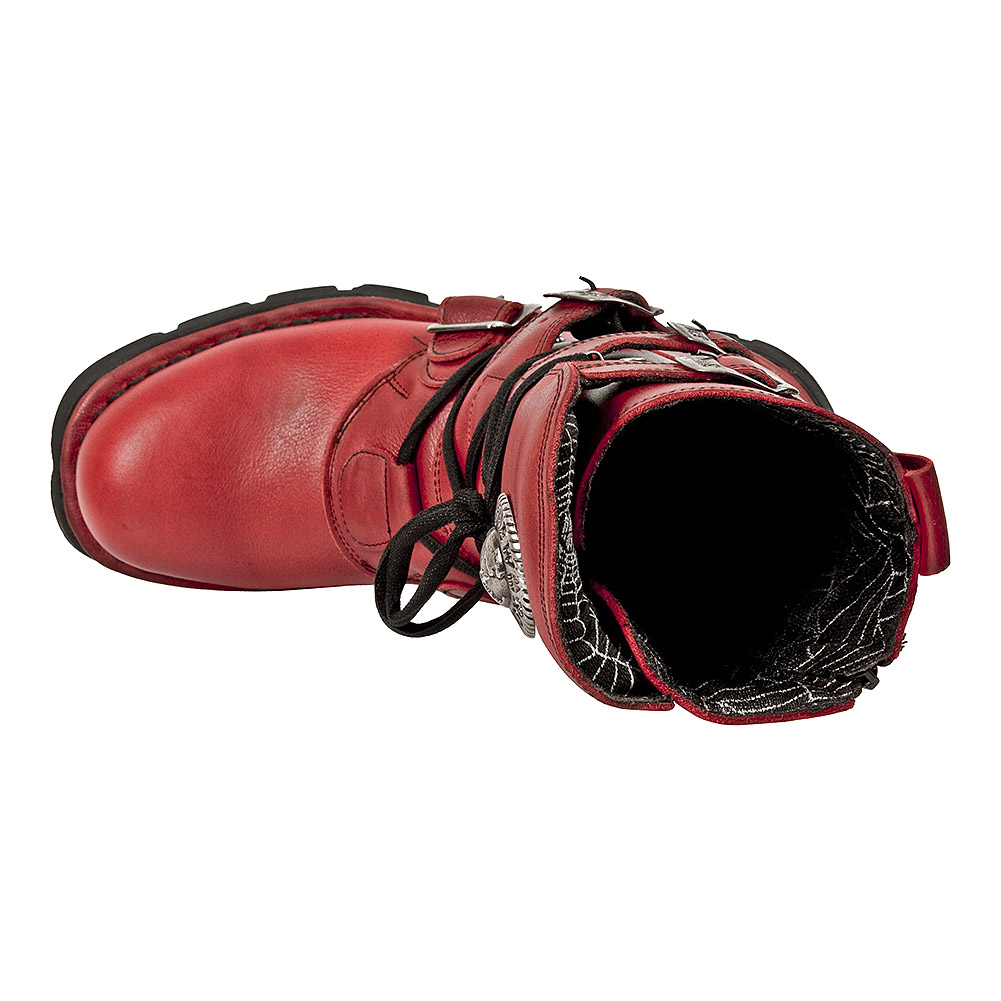 New Rock M.1473-S12 Comfort Light Calf Boots, Red Shoes
