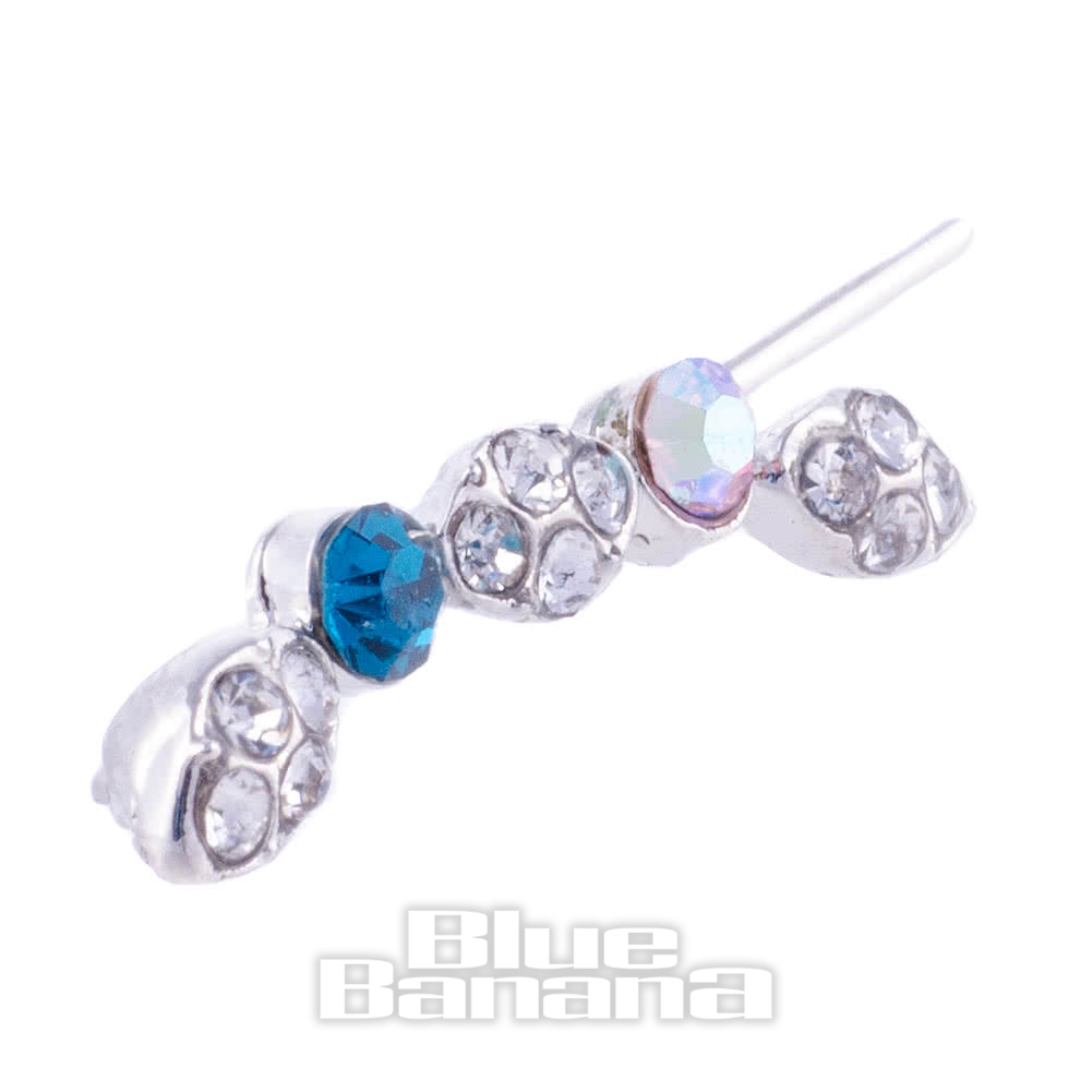 Intim Bauchnabel Piercing Titan Oder Stahl Banane In 1,2mm Mit Würfel