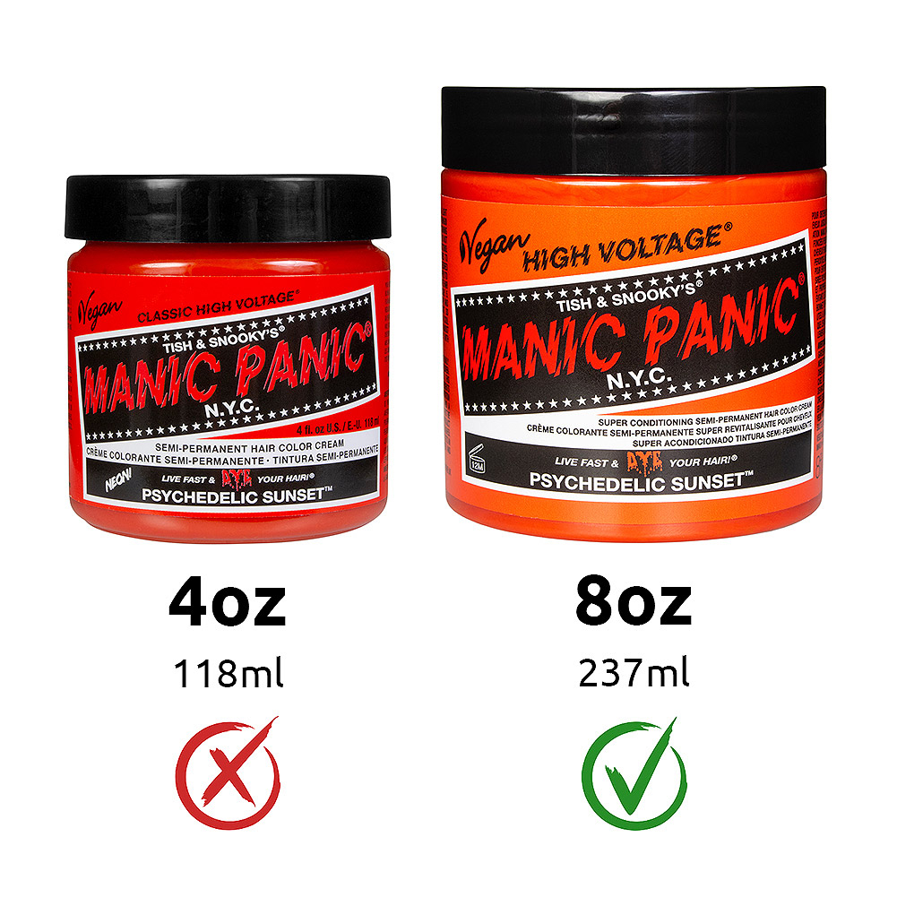 Manic Panic Semi-Permanent Hair Color Cream - 4oz - 37 Electric Tiger Lily (Vibrant Red)