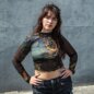 Killstar Crypt Garden Mesh Top (Multicolour) | Alternative Long Sleeved