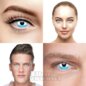 Blau/Weiße Kontaktlinsen mit argentinischer Flagge (30 Tage) | Coloured Contacts