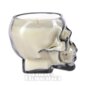 Blue Banana Smoked Glass Skull Candle (Haunted House)