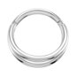 Blue Banana Threadless Triple Row Polished Titanium Hinged Segment Ring (Silver)