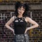 Jawbreaker Pentagram Straps & Rings Crop Top (Black) | Alternative Fashion, Goth Clothing