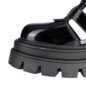 Bleeding Heart Patent Strap Sandals (Black) | Alternative Footwear