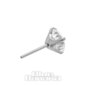 Blue Banana Titanium Lab Diamond 4mm Threadless Top (Silver) | Blue Banana Piercing