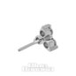 Piercing Blue Banana de titanio, trío de diamantes de laboratorio de 3,5 mm, sin rosca (plata) | Blue Banana Piercing