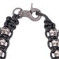 Collar con cordón y calavera de plátano azul (negro) | Accesorios alternativos