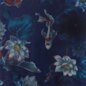 Jawbreaker Flower Koi Mesh Midi Dress (Navy) | Alternative Fashion, Goth Clothing