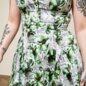 Hearts & Roses Isabella Pear Dress (Green/White) | Alternative Fashion, Goth Clothing