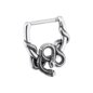 Ohrklicker „Schlange auf Hufeisen“ aus Chirurgenstahl von Blue Banana (Silber) | Piercingschmuck