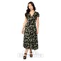 Hell Bunny Gaia Midi Dress (Black/Green) | Alternative Fashion, Goth Clothing