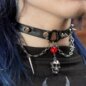 Blue Banana Skull Studs Choker (Black) | Blue Banana