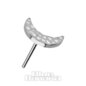 Dessus sans fil en croissant de lune en titane poli | Piercing Labret
