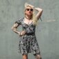 Killstar Venomous Rose Dress (Gray) | Alternative Fashion, Goth Clothing