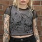 Camiseta de malla Ed Hardy Climbing Rose (blanca/negra) | Camisetas de malla