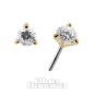 Blue Banana 18K Gold Lab Diamond 2mm Threadless Top (Gold) | Blue Banana Piercing