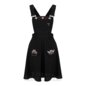 Hell Bunny Cupid Latzkleid (Schwarz) | Alternative Latzkleider