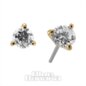 Blue Banana 18K Gold Lab Diamond 2.5mm Threadless Top (Gold) | Blue Banana Piercing