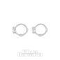 Blue Banana Sterling Silver Square Crystal  Clicker Hoops (Pair)| Body Piercing Jewellery