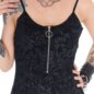 Jawbreaker Cat Front Zip Mini Dress (Black) | Alternative Fashion, Goth Clothing