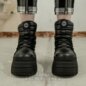 Buffalo Gospher Mid Boot (Black) | Alternative Platform Boots
