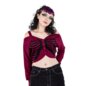 Banned Ligeia Cardigan (Burgundy & Black) | Banned Alternative Clothing