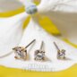 14k Gold 3.0mm Lab Diamond Threadless Labret Top | Piercing Jewellery