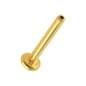 Blue Banana Polished Titanium 1.2 X 8mm 3 Star Row Threadless Labret (Gold) | Blue Banana
