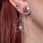 Blue Banana Star Cage Earrings (Silver) | Gothic Earrings