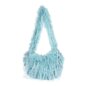 Blue Banana Long Fur Bag (Turquoise) | Alternative Accessories