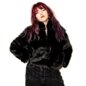Blue Banana Faux Fur Zip Jacket (Black) | Blue Banana