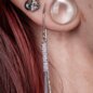 Blue Banana Chain Cubic Zirconia Earrings (Silver) | Gothic Earrings