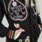Heartless Hex Bear Varsity Jacket (Black) | Gothic Clothing
