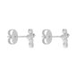 Blue Banana Surgical Steel Cross Ear Studs (Silver)| Body Piercing jewelry