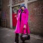 Bleeding Heart Fur Collar Coat (Pink)