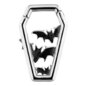 Blue Banana Surgical Steel Coffin & Bats Clicker (Silver) | Body Piercing Jewellery