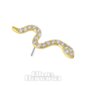 Blue Banana 14 Karat Gold Schlange Fadenloses Oberteil (Klar)| Body Piercing Jewellery