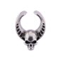 Blue Banana Threadless Surgical Steel Skull Saddle Hanger (Silver)