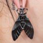 Blue Banana Threadless Surgical Steel Death Moth Ear Weight (Silver)