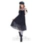 Jawbreaker Tarot Cold-Shoulder Midi Dress (Black) | Blue Banana