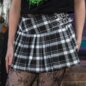 Banned Darkdoll Mini Skirt (Black/White)| Blue Banana UK