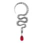 Blue Banana Surgical Steel Winding Snake Ear Weight (Silver) | Body Piercing Jewellery