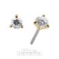 Blue Banana 18K Gold Lab Diamond 2mm Threadless Top (Gold) | Blue Banana Piercing