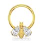 Blue Banana Plasma Gold 1,2mm Biene Septum Clicker Zirkonia | Piercing Ring