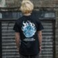 Official Bring Me The Horizon Blue Flame Globe T Shirt (Black) | Official Band Merchandise US